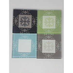 Sicura Glass Frame Drink Coasters Set‎ Of 4